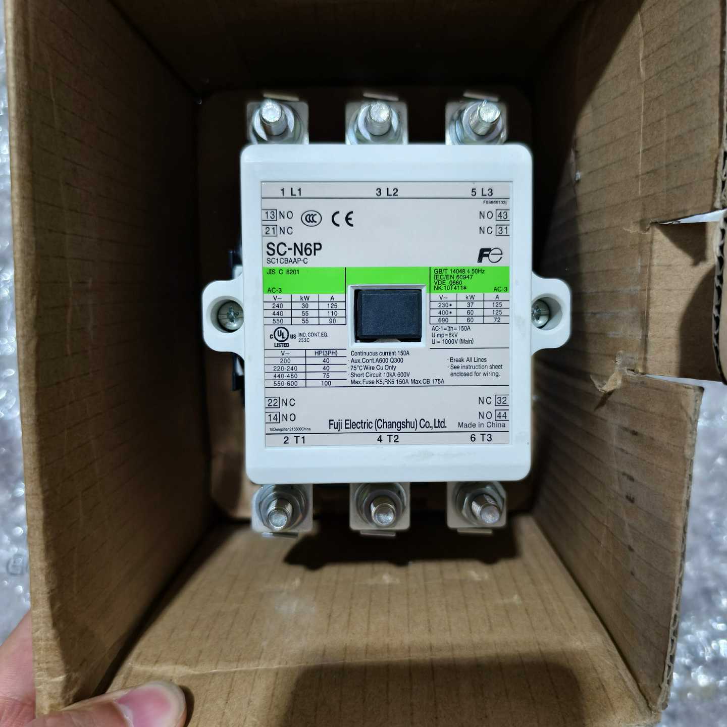 询价~常熟交流接触器SC—N6P，220V  辅助触点线圈