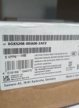 西门子6GK5208-0BA00-2AF2全新原装未开封，德议价