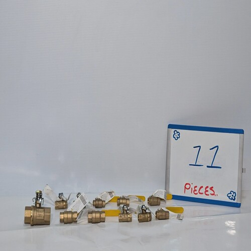 Lotof11AssortedMSCBrassBallValves,Mostly3/8