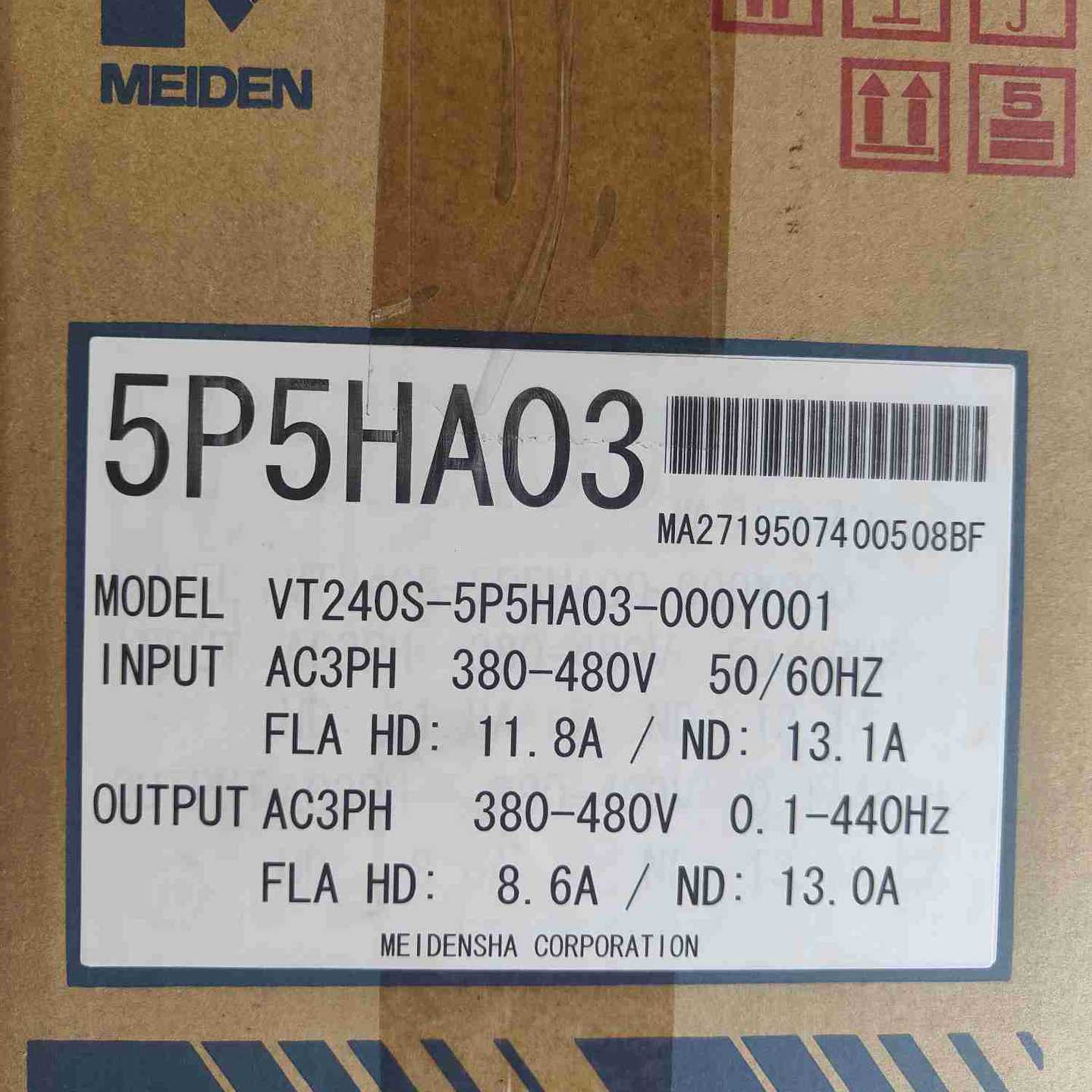 全新d明电舍变频器vt240s-5p5ha03-000y001