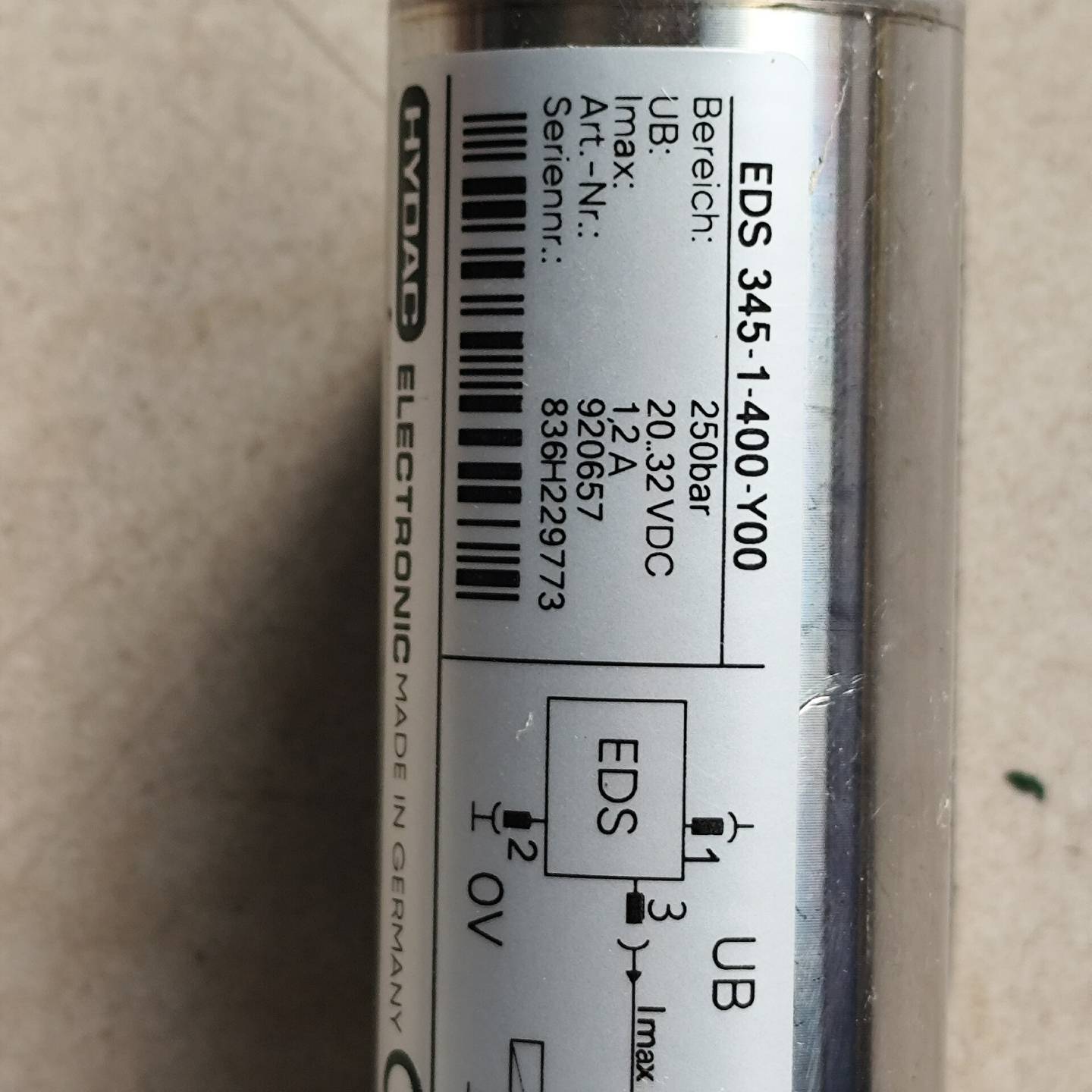 询价贺德克压力传感器EDS345-1-400-Y00