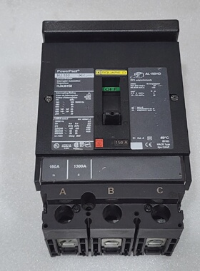 SQUARE D HJA36150 150A CIRCUIT BREAKER 480VAC 250VDC WITHOUT