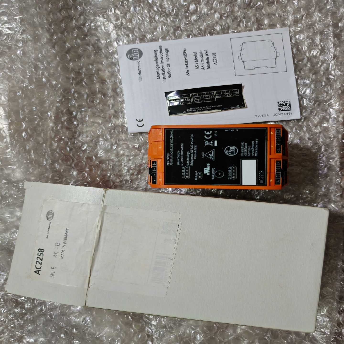 AC2258德国易福门ifm询价