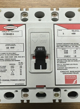 HORIZON/FEDRALPIONEERCE3040E43P40A480VAC250VDC**USED