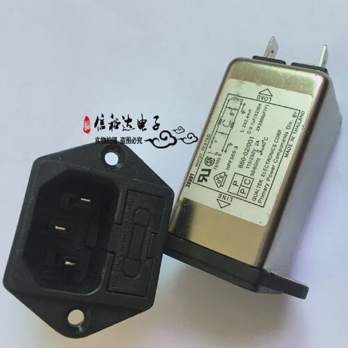 860-02/001QUALTEK美国进口带保险带滤波电源插座尾插2A250V