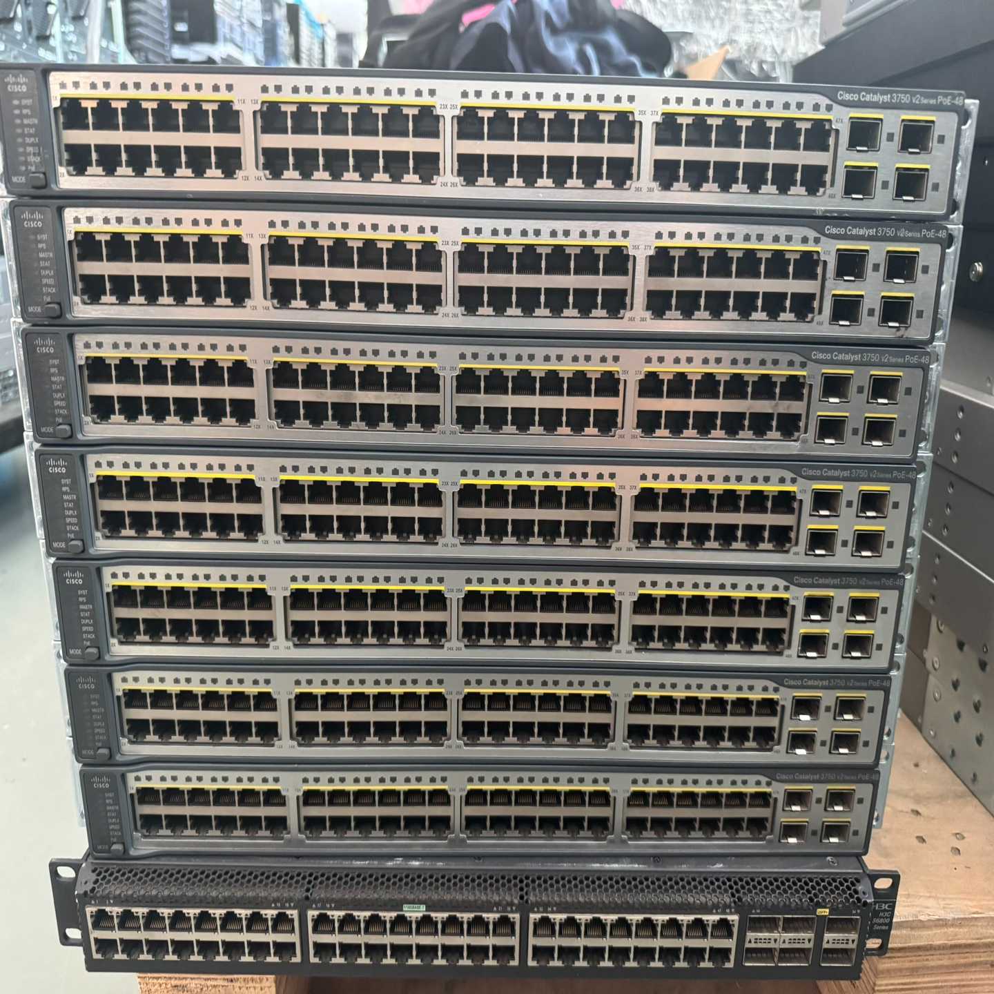 询价思科WS-C3750V2-48PS-S三层48口POE交换