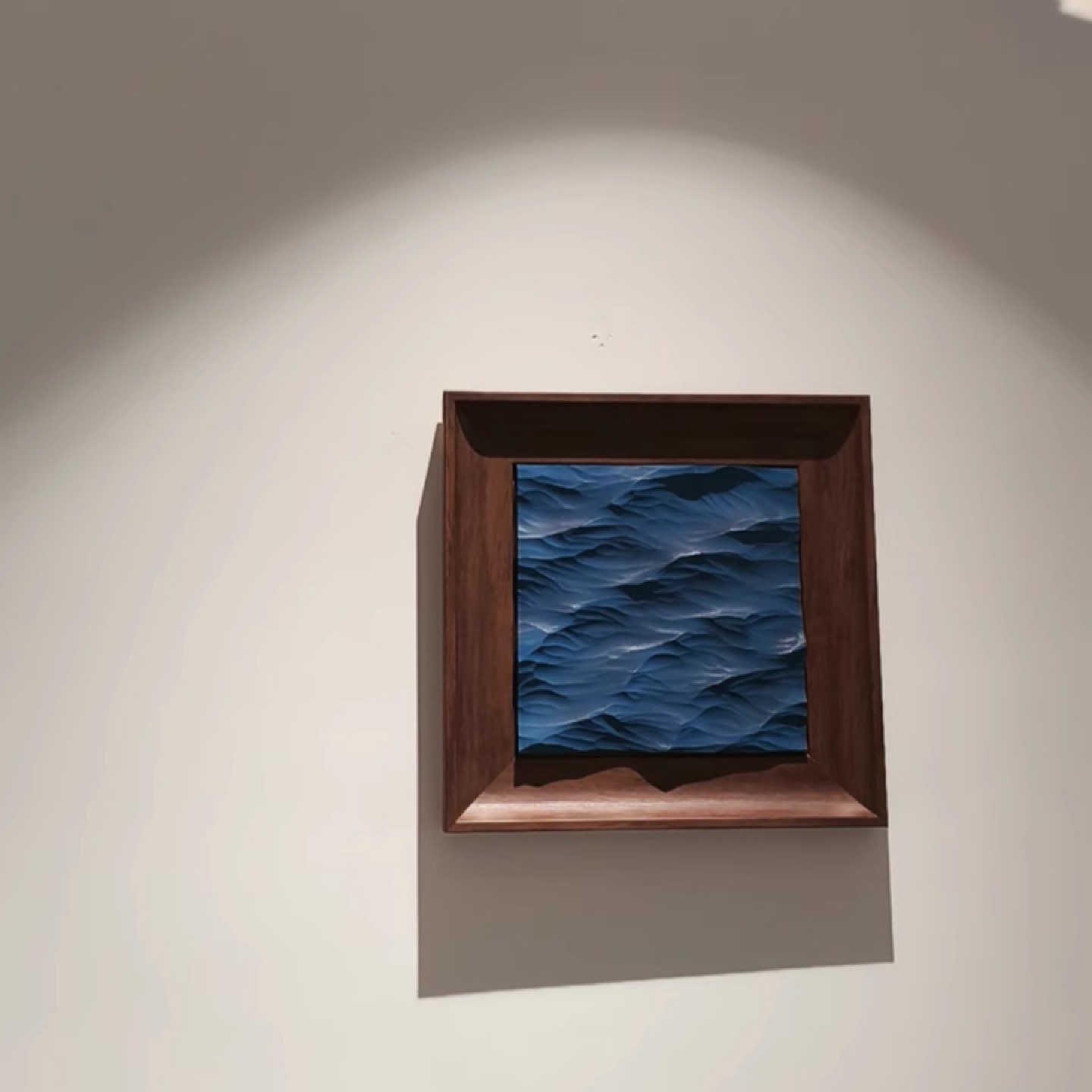 中古风立体实木木雕装饰画大海海洋高级简约日式中古手工摆件挂画