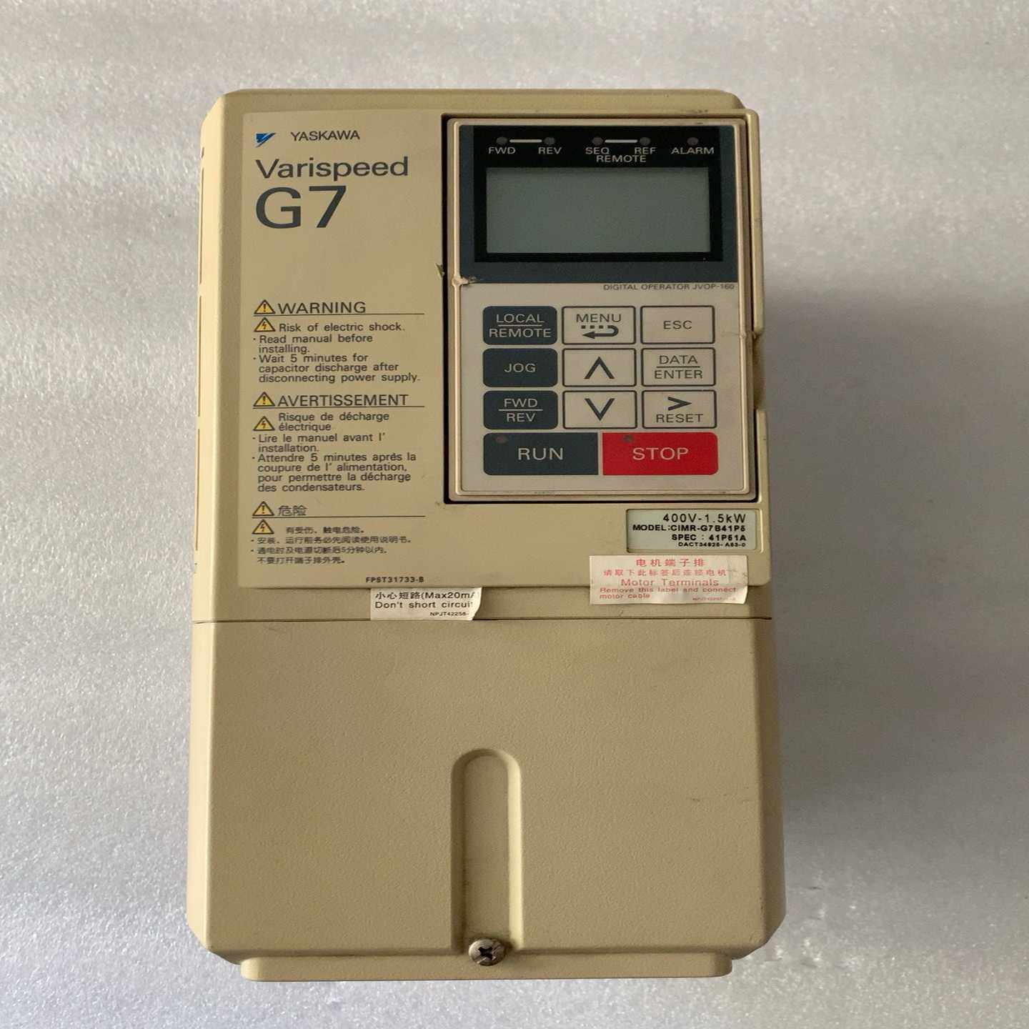 （艺易商行）安川变频器CIMR-G7B41P5，保证质量，整