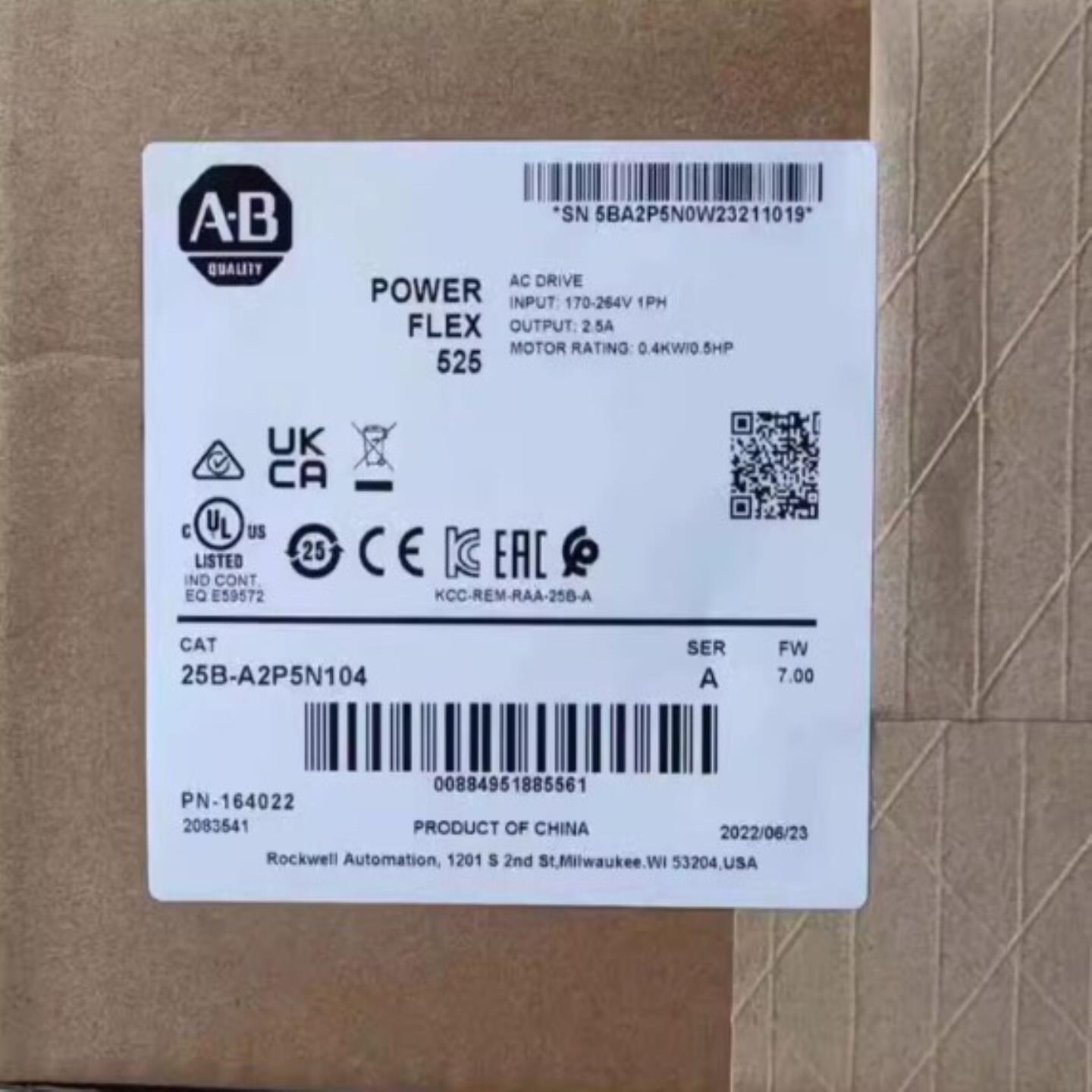 AB罗克韦尔变频器25B-A2P5N104询价