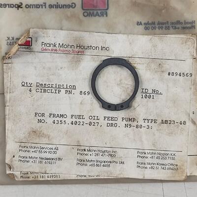 Circlip Id 4040701203100 Id 869 Pour Pompe Frank Mohn Framo