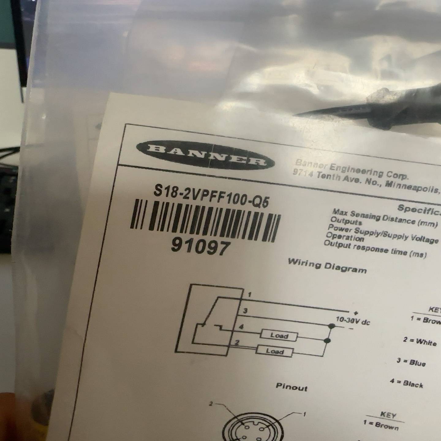 邦纳传感器S18-2VPFF100-Q5.--议价商品