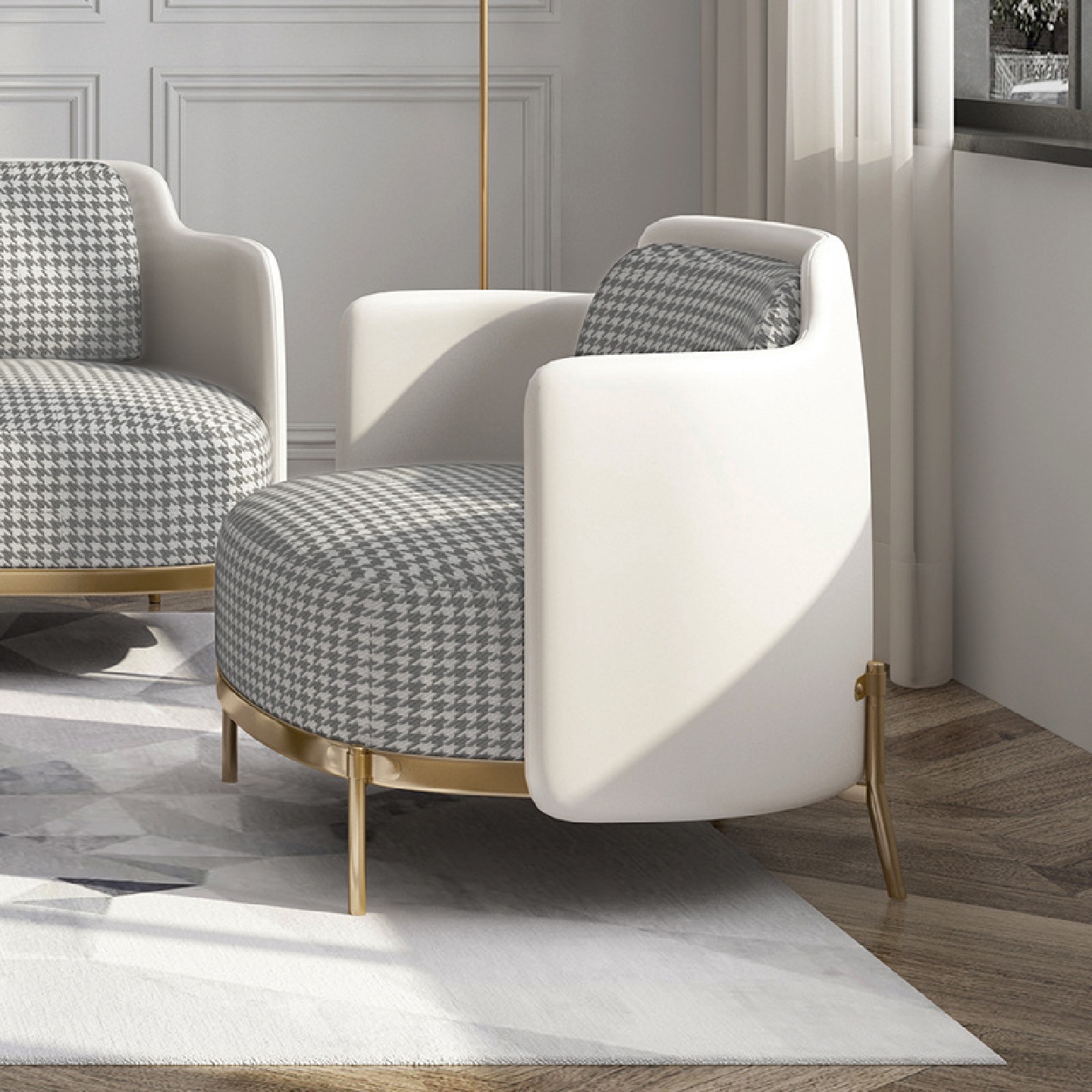 意式单人沙发轻奢极简靠背迷你日式美甲店卧室书房小户型客厅单椅