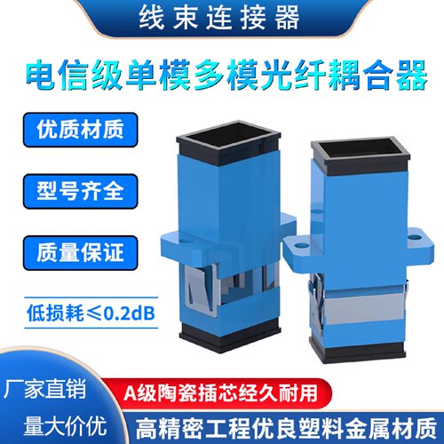 电信级光纤法兰适配器耦合器单/多模---方/圆口陶瓷插芯