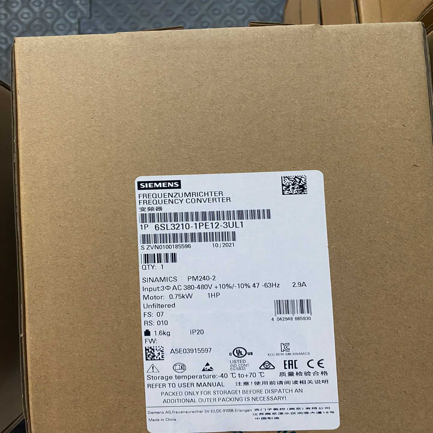 【议价】PM240-2系列6SL3210-1PE/11/12/适用