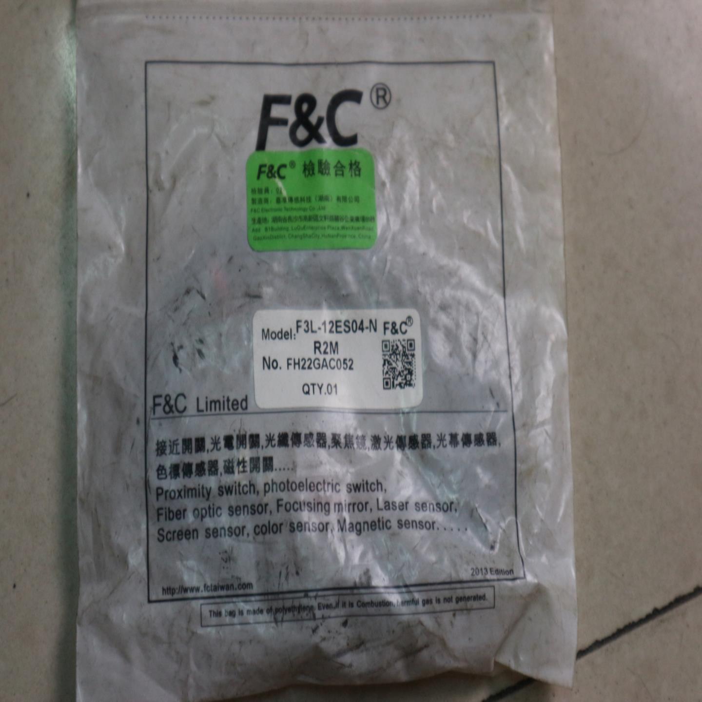 售前询价全新原装 F&C嘉准感测器F3L-12ES04-N R2M 现货