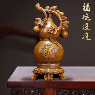 福运连连葫芦树脂酒柜摆件高级感小众博古架摆饰新家乔迁礼物用品