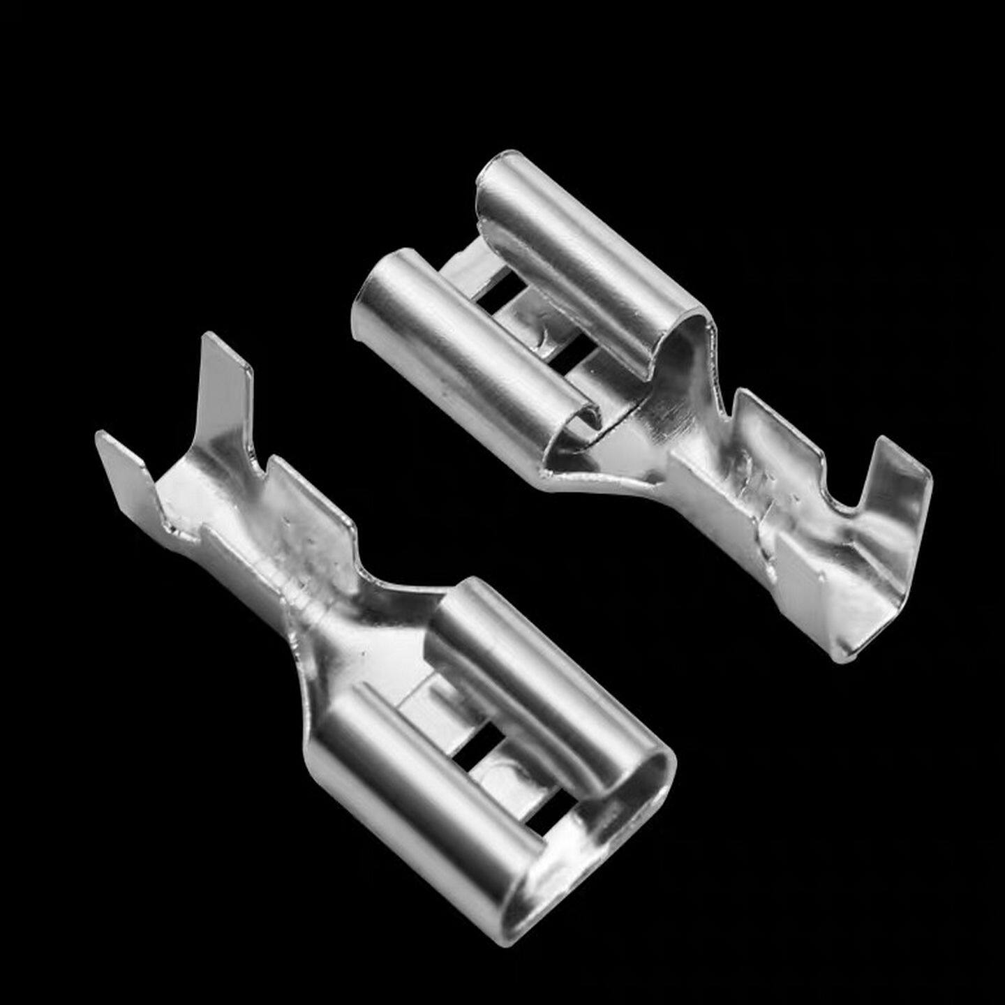 6.3插簧端子铜接插件母头冷压接线端子0.3厚6.3插簧2000只整包售