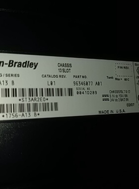 议价ALLEN BRADLEY SLC槽架(13槽)/SLC rack(13-slot) 1756-A13