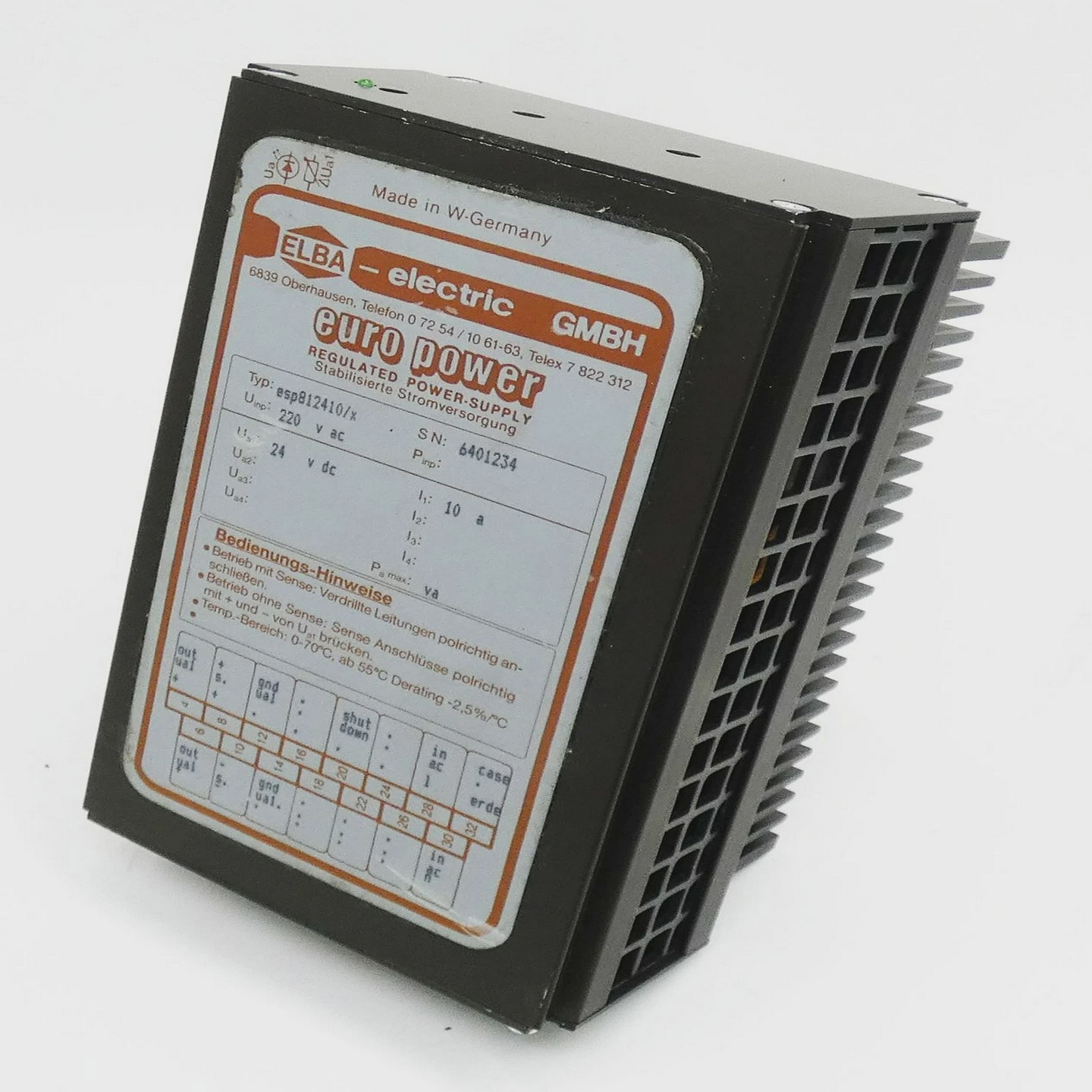 Elba-electricesp812410/xstabilisierteStromversorgungPowe
