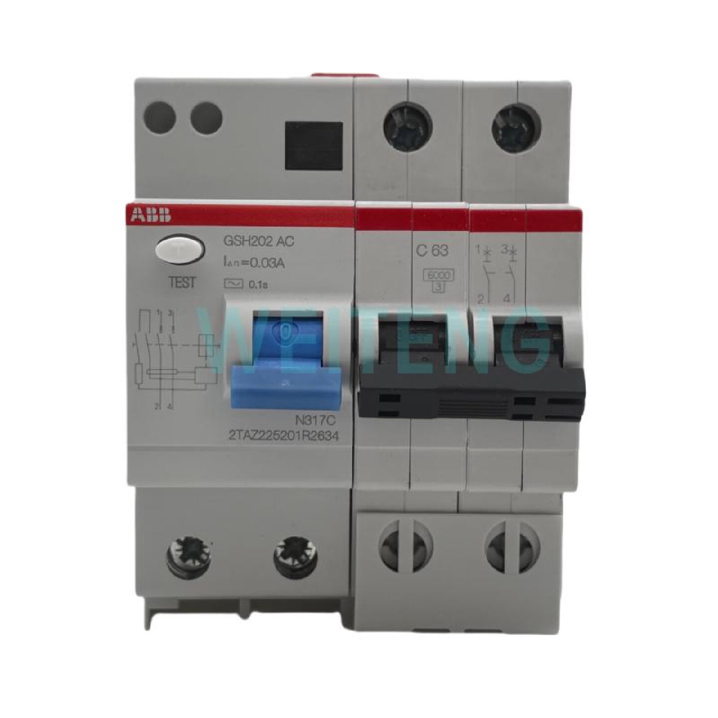 供应ABB GSH202AC-C63/0.03 漏电保护断路器单