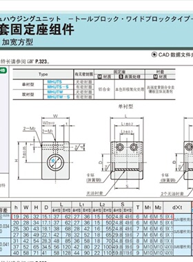 询价-无油衬套固定座MHCTW12*1MHUTS10*1