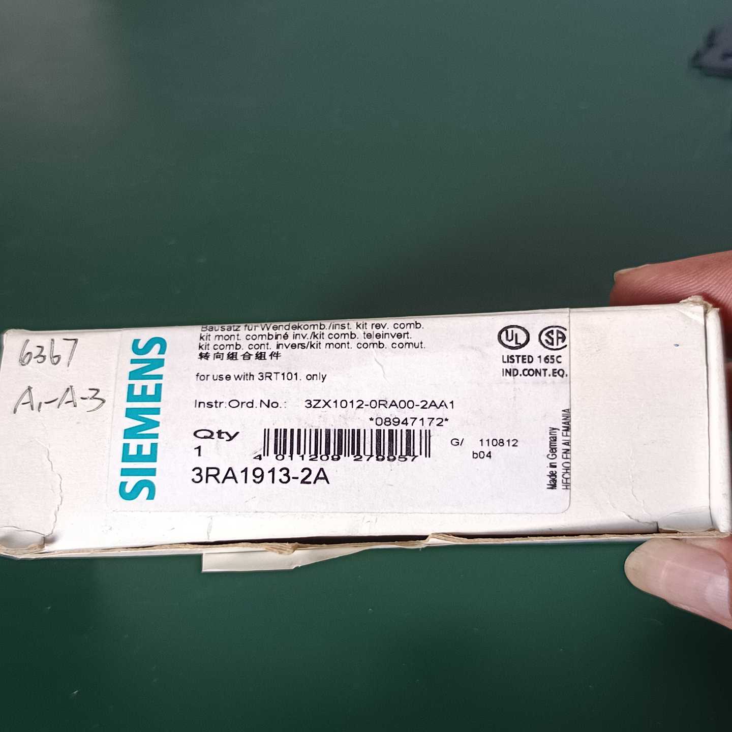 西门子转向组合组件，型号3RA1913-2A，全新原装-议价