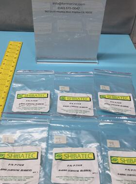 LOT OF  5 SHIBATEC P75CR ORING CRYSTAL RUBBER P75 CRYSTAL OR