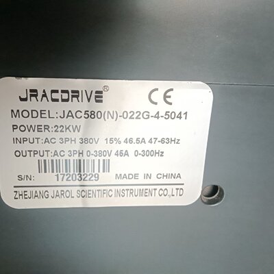 【议价】佳乐变频器JAC580N022GB45041