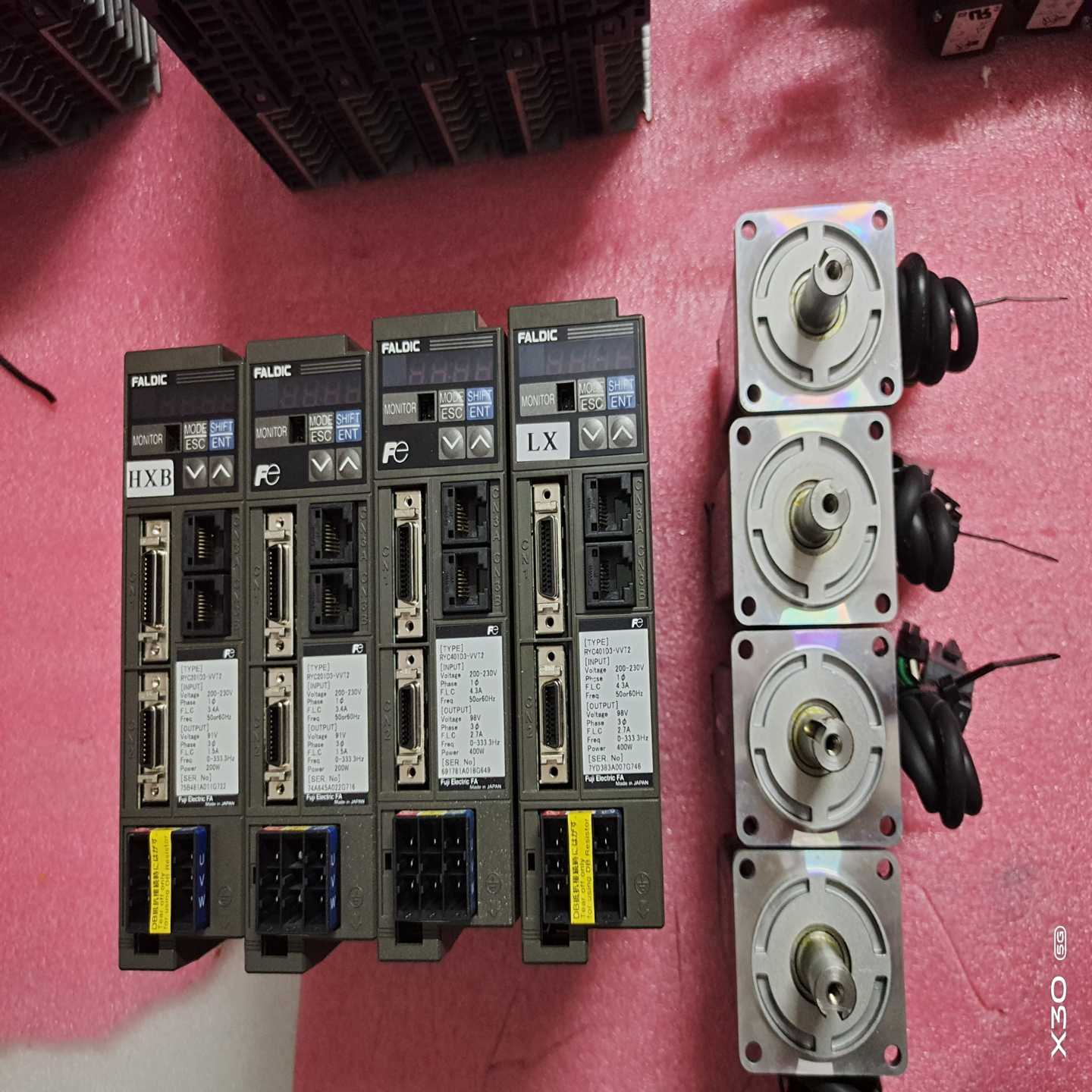 【议价】富士伺服电机整套4套，电机GYB401D5－RC2，驱动RY适用