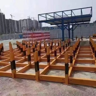 建筑工地钢筋堆放架工字钢标准化钢材摆放平台料场钢筋堆放支架