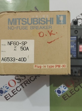 MITSUBISHI NF60SP CIRCUIT BREAKER 50A  220VAC 10KA FREE FAST
