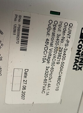 菲利克斯开关电源QUINTPS3x400500AC议价