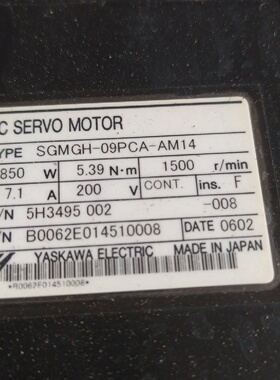 议价SGMGH-05KCA-AM11/SGMGH-09PCA-AM14/SGMGH-05ACA-AM21安川伺
