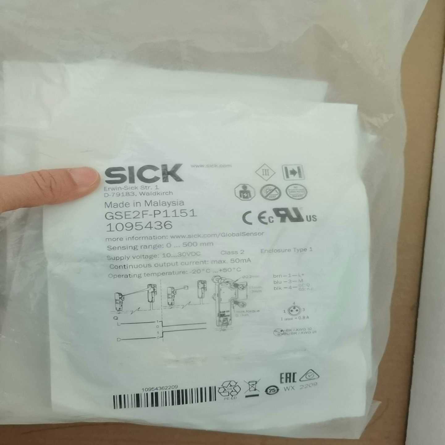 SICK西克GSE2F-P11511095436~询价