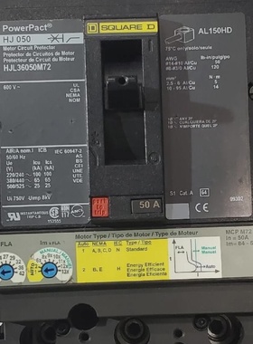 Square D PowerPact HJL36030M71 Circuit Breaker 50A 3P 600V