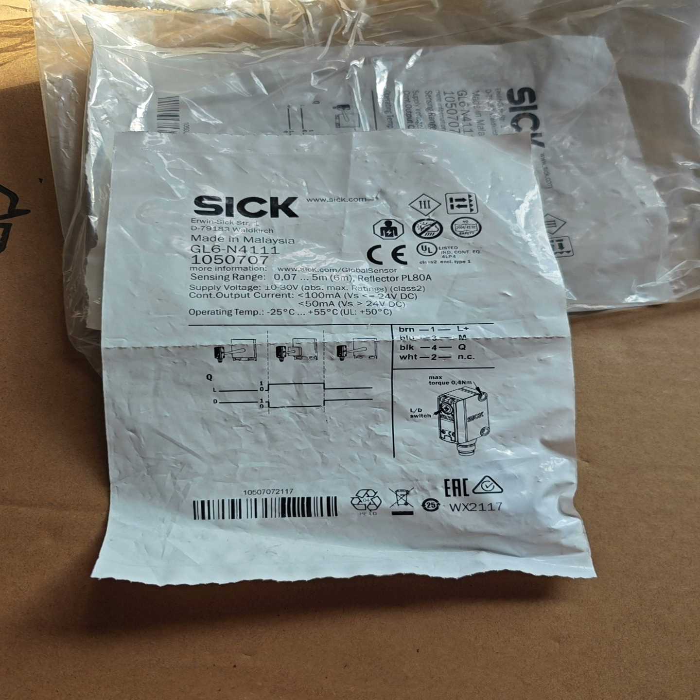 德国SICK西克GL6-N4111镜反射式光电传感器询价