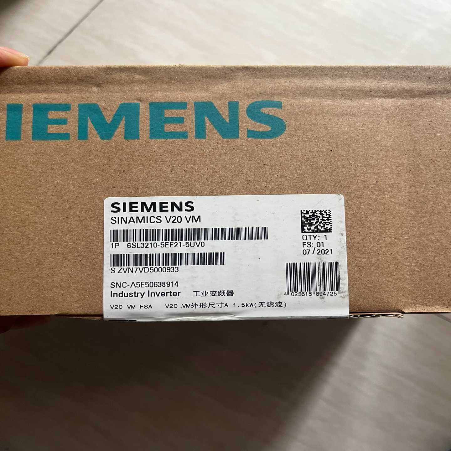 6SL3210-5EE21-5UV1全新未拆封