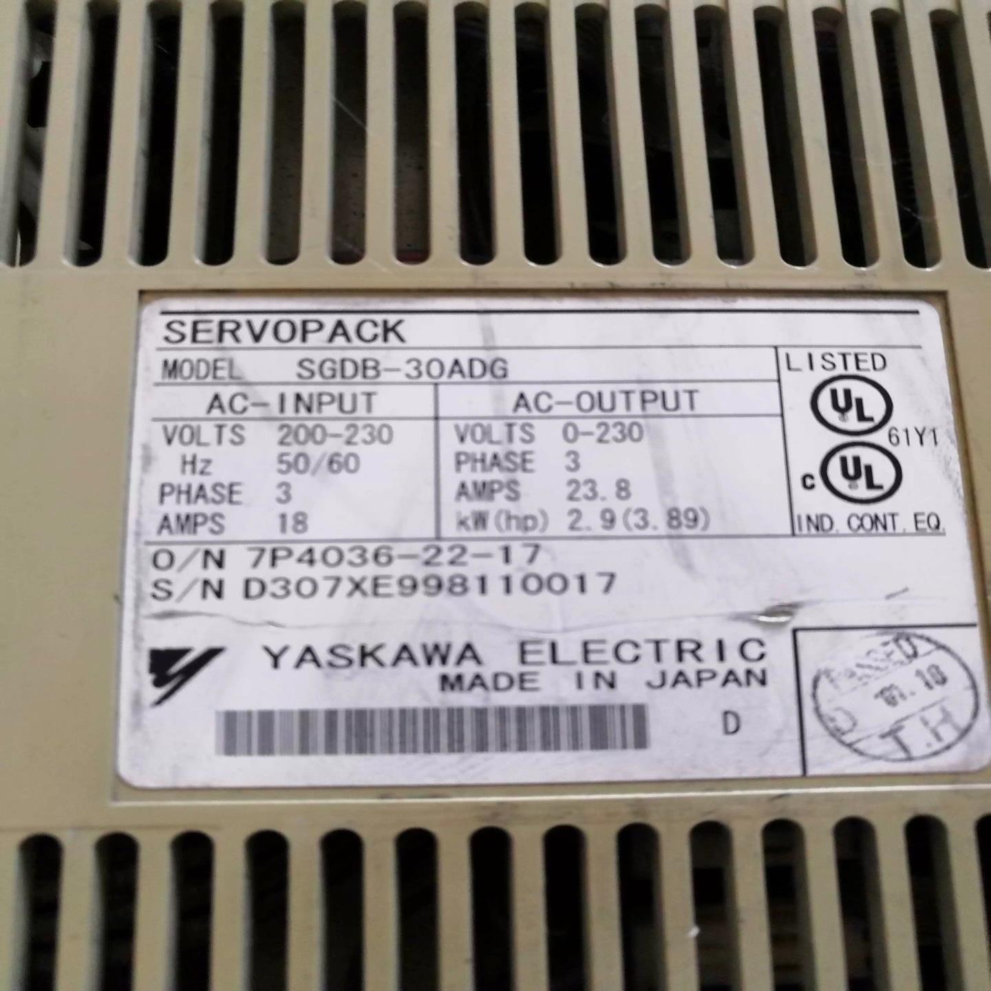 【议价】安川伺服驱动器SGDB-30ADG实拍电压2