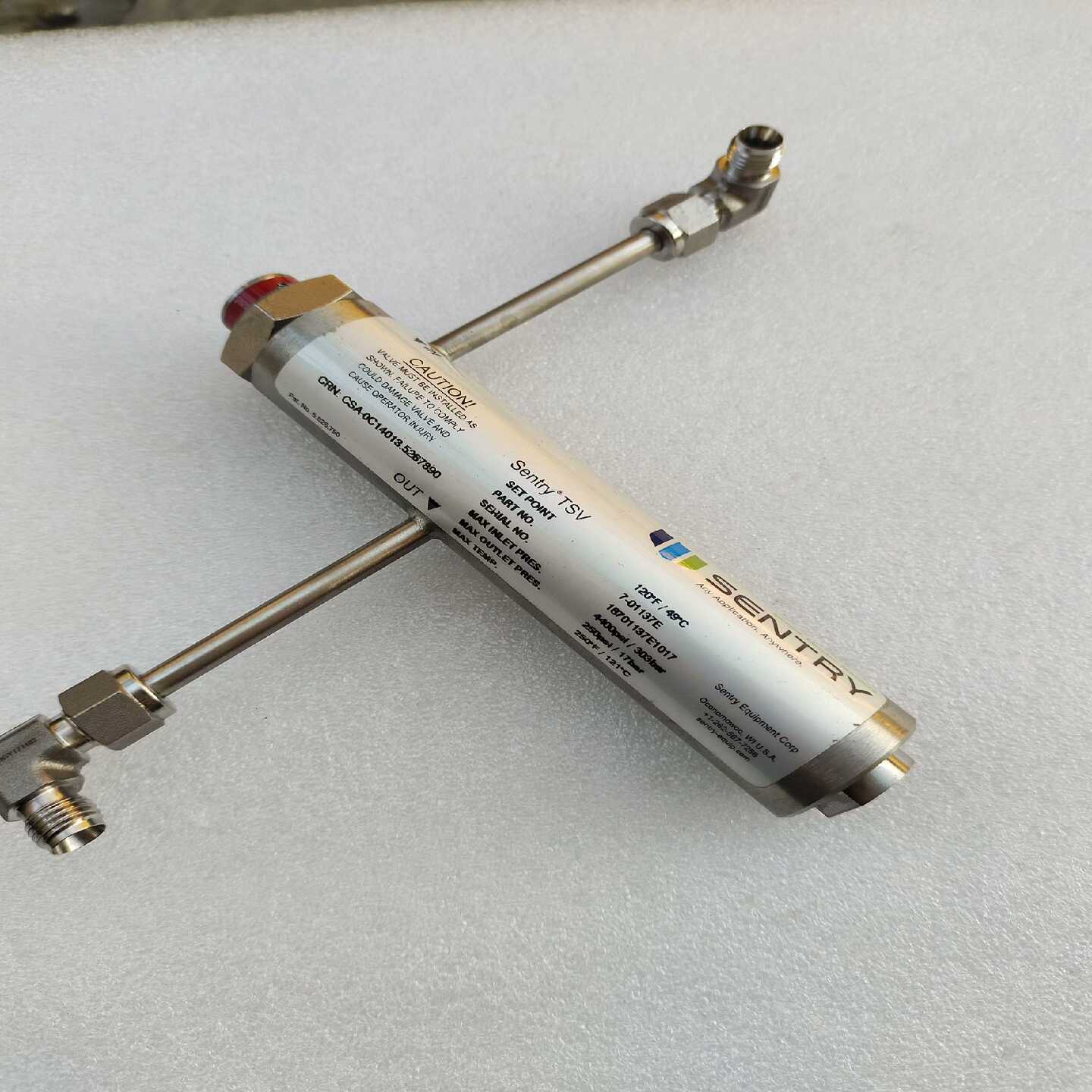 【议价】SENTRY温度关断阀7-01137E，一只，成色如适用