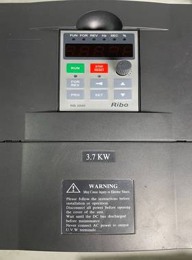 Ribo日博变频器380v3.7KW。型号：RB3000-3--议价商品