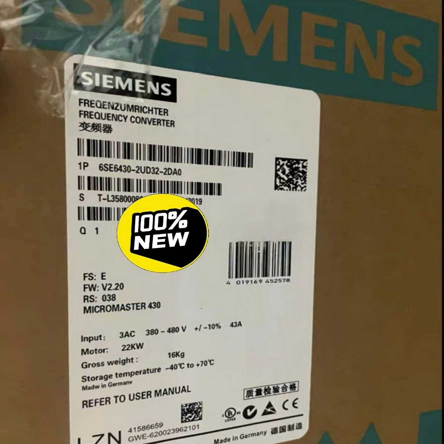 （议价）6SE6430-2UD32-2DA0/2DB0MM43