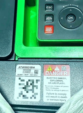 施耐德变频器ATV630D18N418.5KW三相绿色边