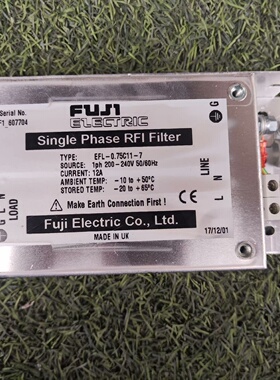 议价Fujifilm SinglePhase Rfi Filter Model Efl0.75C117适用