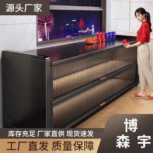特厚厨房置物架加厚落地收纳柜微波炉储物柜餐边柜靠墙多功能柜子
