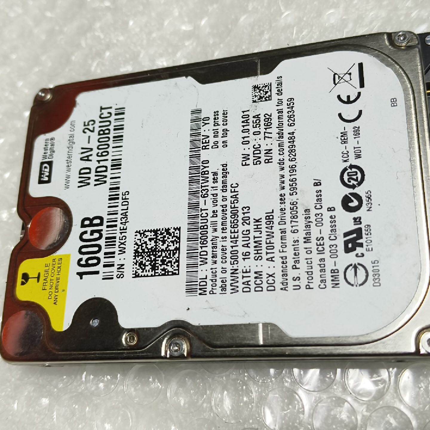 西数WD1600BUCT160G机械硬盘5个原装2&mdash;议价