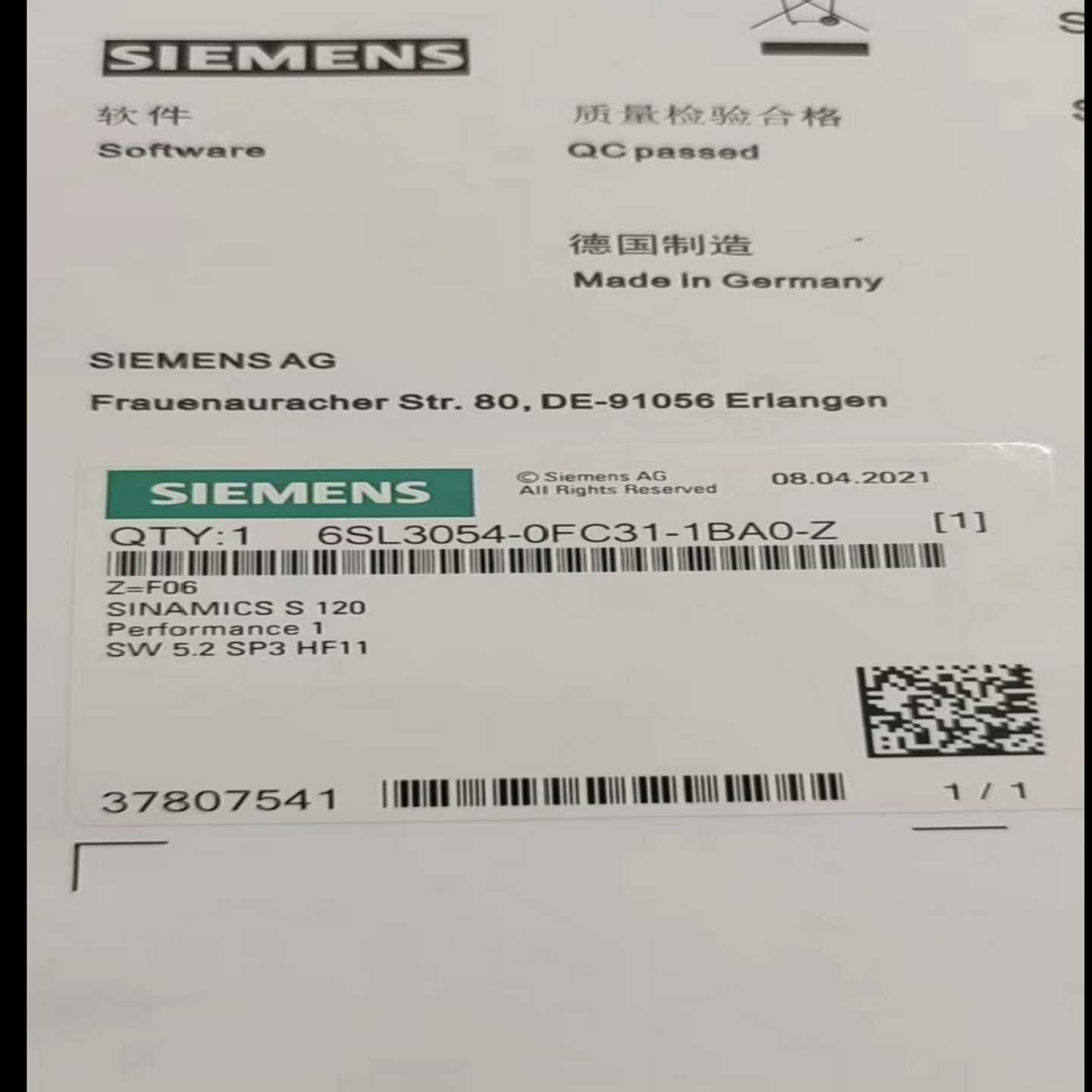 6SL3054-0FC31-1BA0-ZZU01现询价