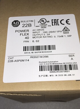 配件AB变频器22BA5B5P0N10422BA5a8P0N114议价