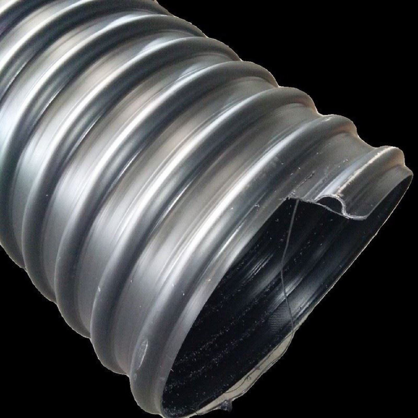 HDPE双壁波纹管DN300sn8PE排水管污水管国标钢带增强螺旋波纹管