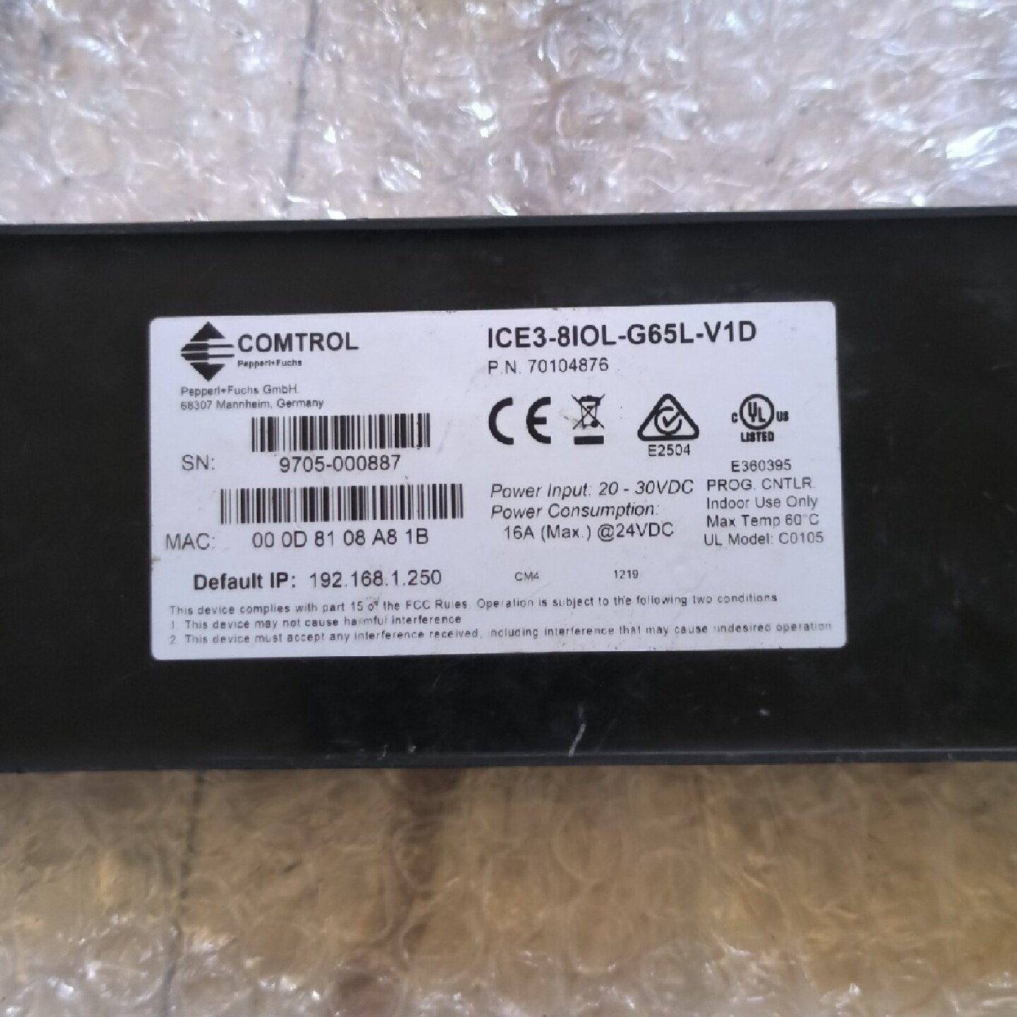 寻X德国进口倍加福以太网模块一块CE38IOLG65L