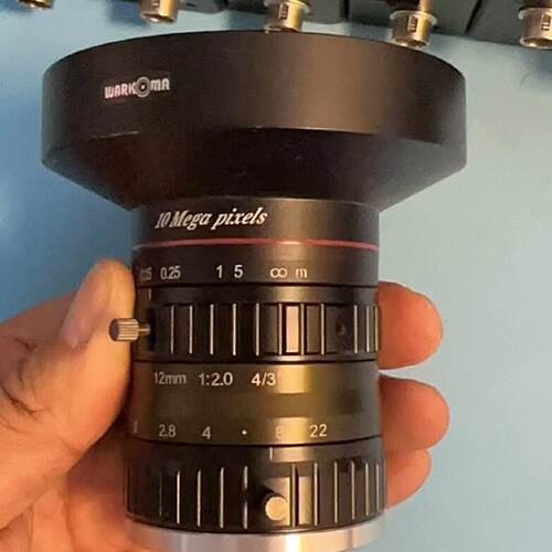 工业镜头型号SA1220M-10MP，12mm，F2.0—议价